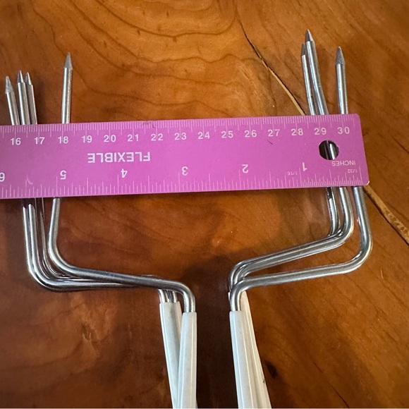 Set of 4 Poultry Roast Lifting Turning Prong Fork Vintage - Picture 5 of 5